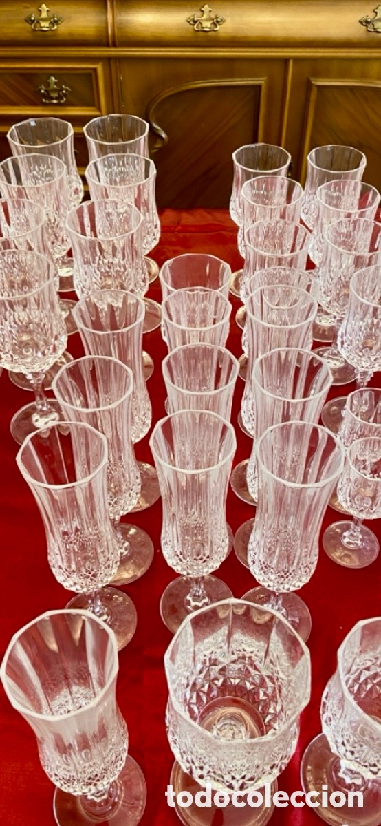 Antig&uuml;edades: Juego de copas de cristal de Arques - Foto 1