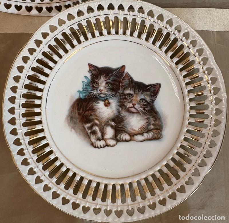 Antig&uuml;edades: Platos Decorativos con Gatos - Foto 3