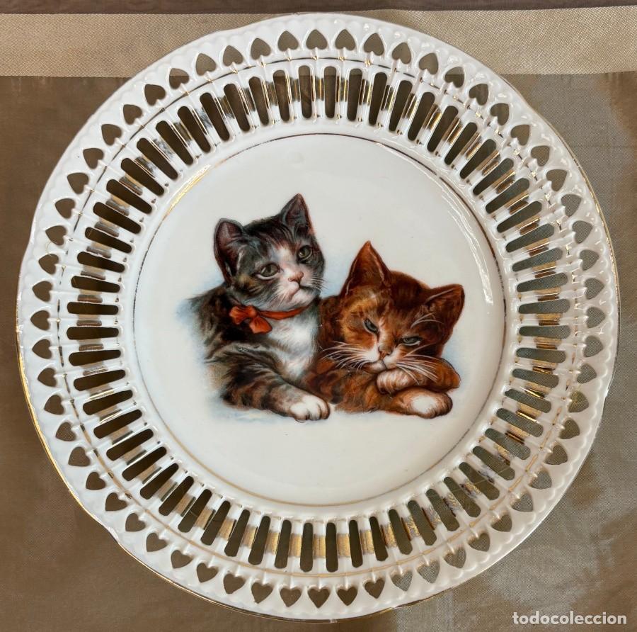Antig&uuml;edades: Platos Decorativos con Gatos - Foto 4