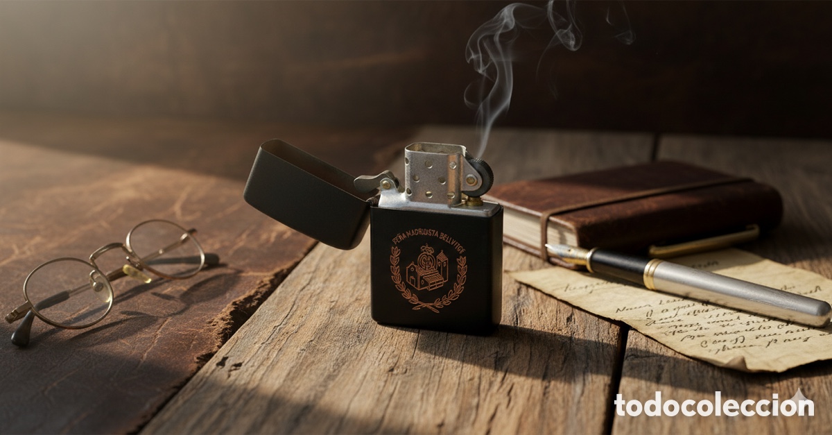 Antig&uuml;edades: Mechero tipo Zippo &ldquo;Pe&ntilde;a Madridista Bellvitge&rdquo; &ndash; Coleccionismo f&uacute;tbol
