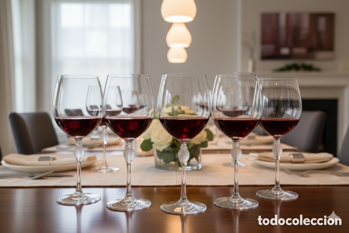 Antiquit&eacute;s: Lote 10 copas de cristal Schott Zwiesel 20,5 cm (grabadas)