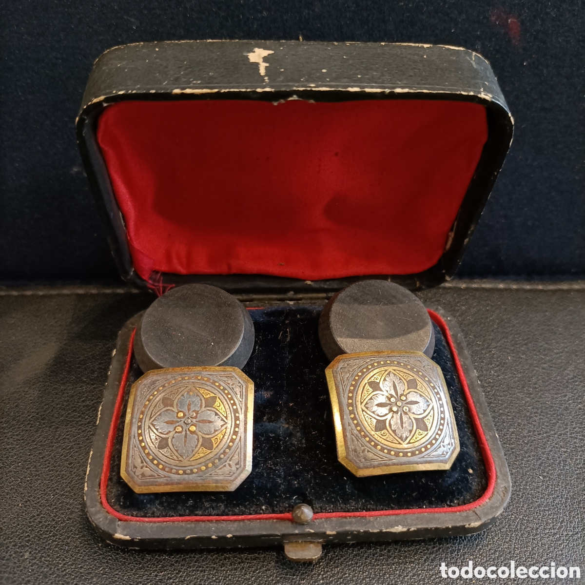 Antig&uuml;edades: Juego de gemelos damasquino. - Foto 1