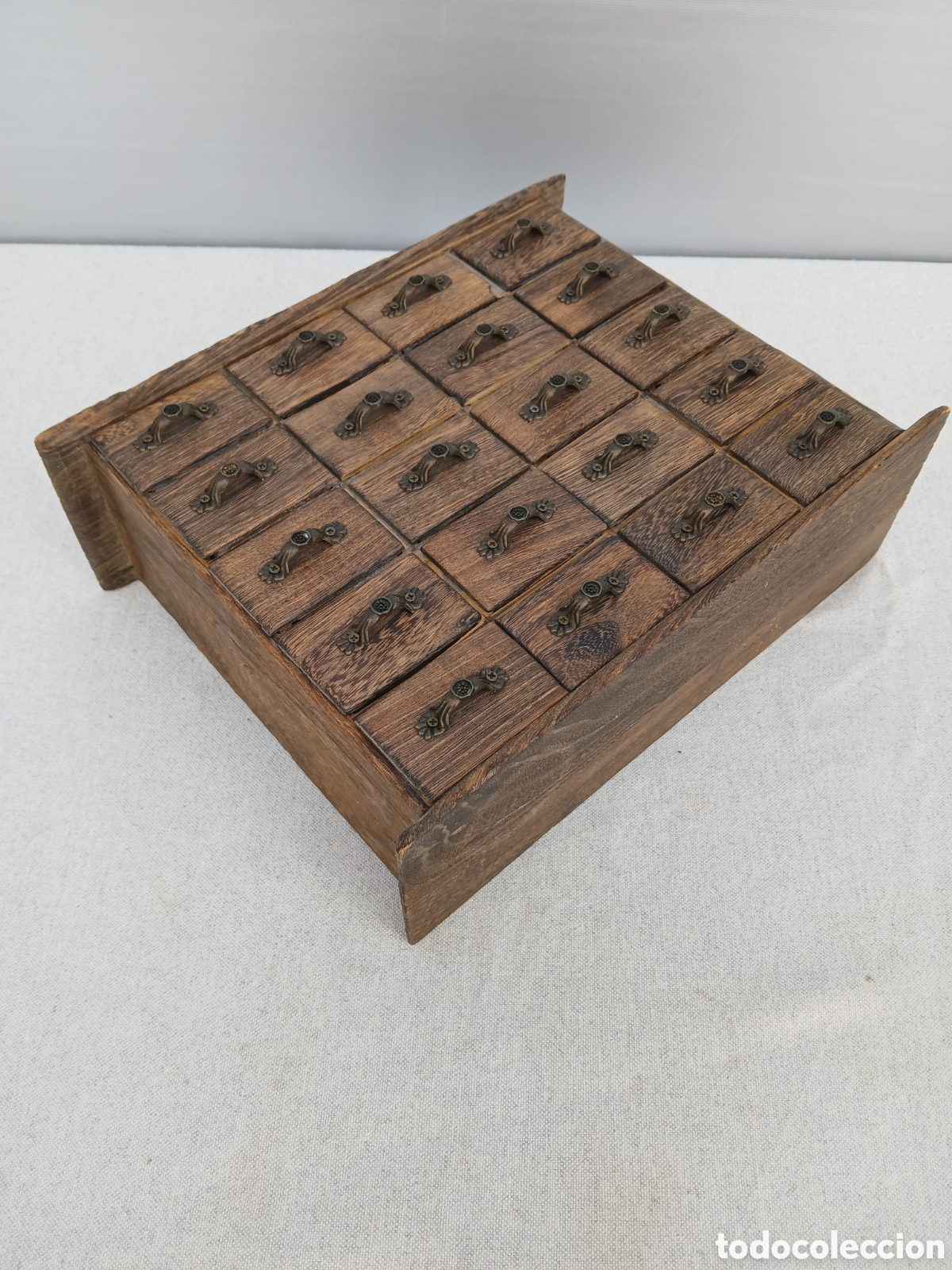 Antig&uuml;edades: Caja joyero madera 20 cajones - Foto 4