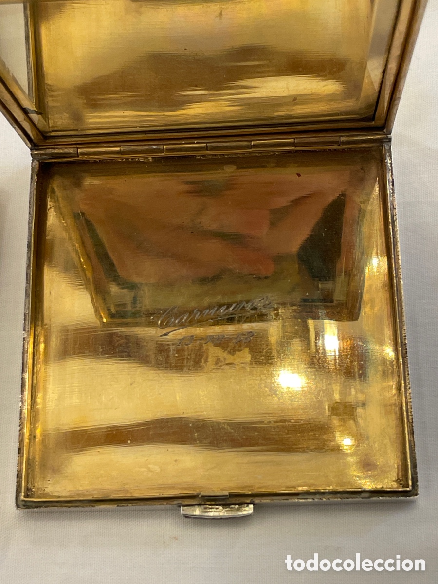 Antig&uuml;edades: Polvera de plata y rub&iacute;es siglo XX - Foto 7
