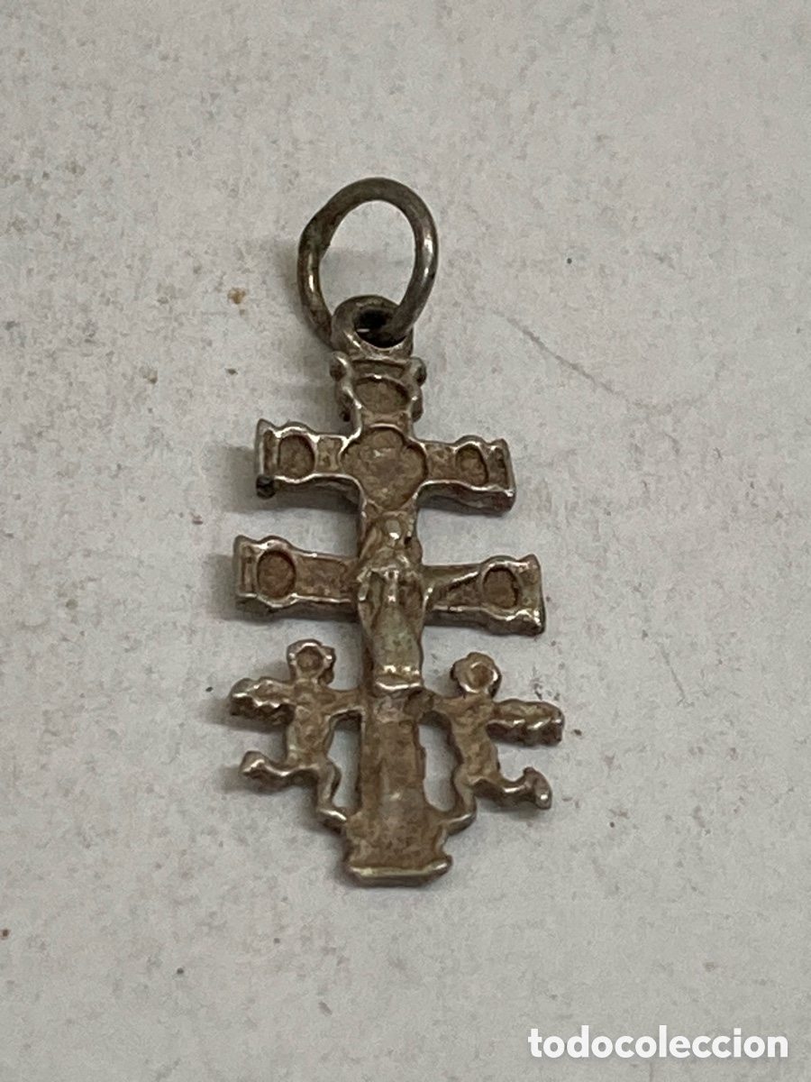 Antig&uuml;edades: Cruz de plata religiosa C538 - Foto 2