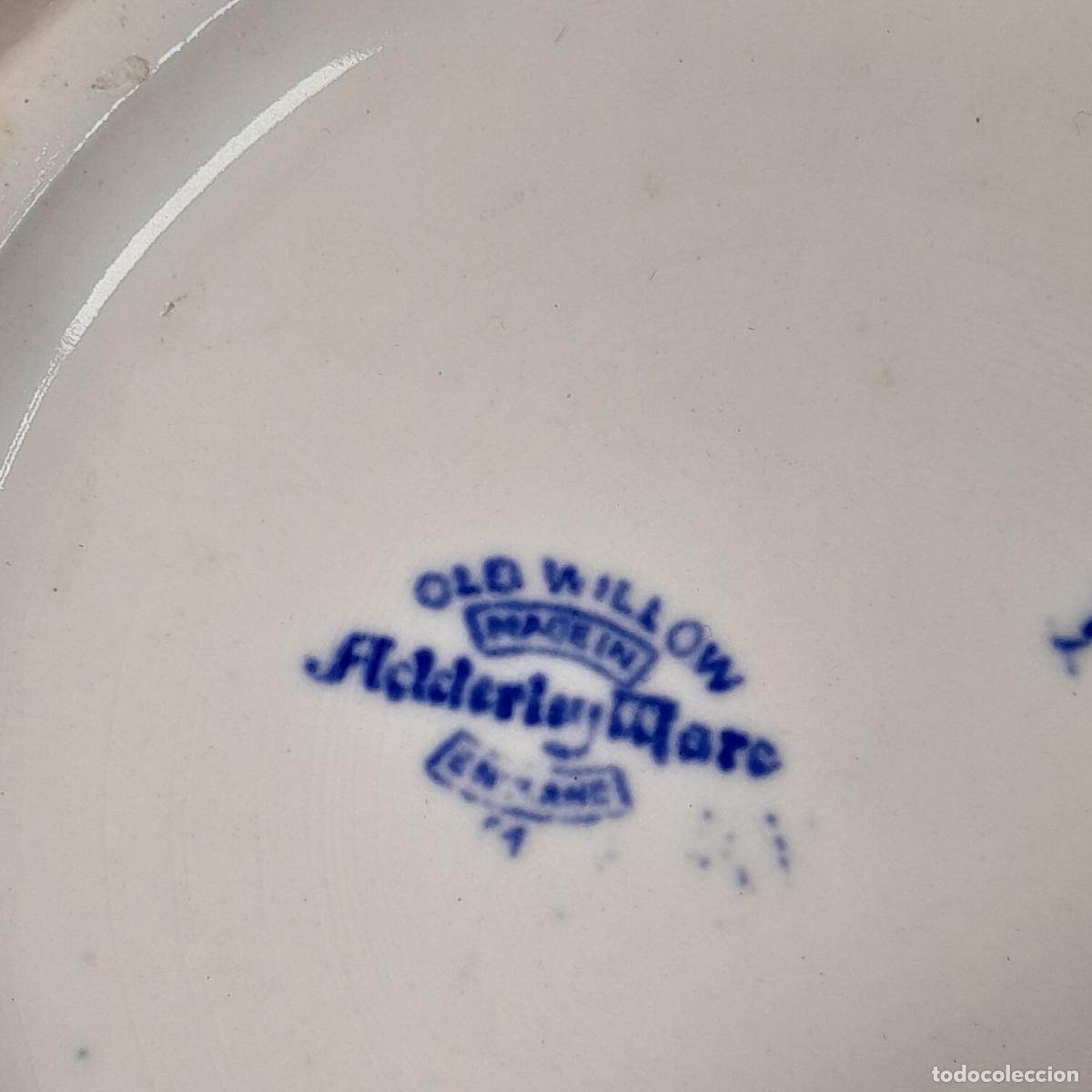 Antig&uuml;edades: BOTE PARA GALLETAS DE PORCELANA WILLOW PATTERN. ADDERLEY WARE, 1940 CA. - Foto 13
