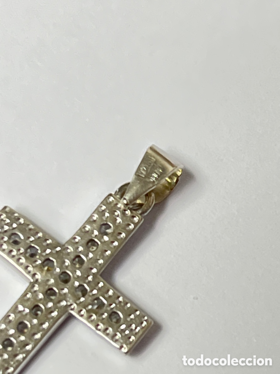 Antig&uuml;edades: Cruz de plata engastado C526 - Foto 3