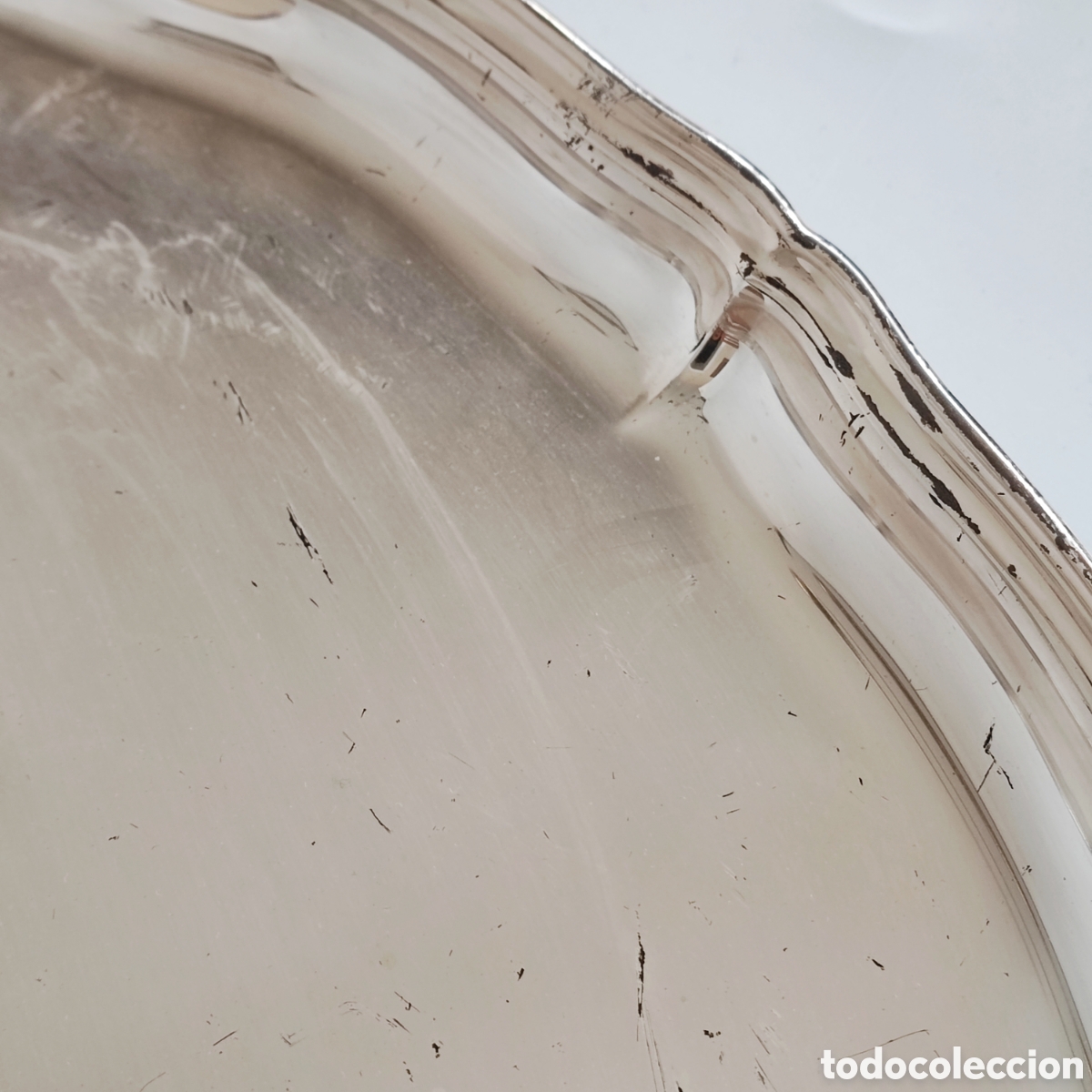 Antig&uuml;edades: Bandeja de metal plateado - Foto 5