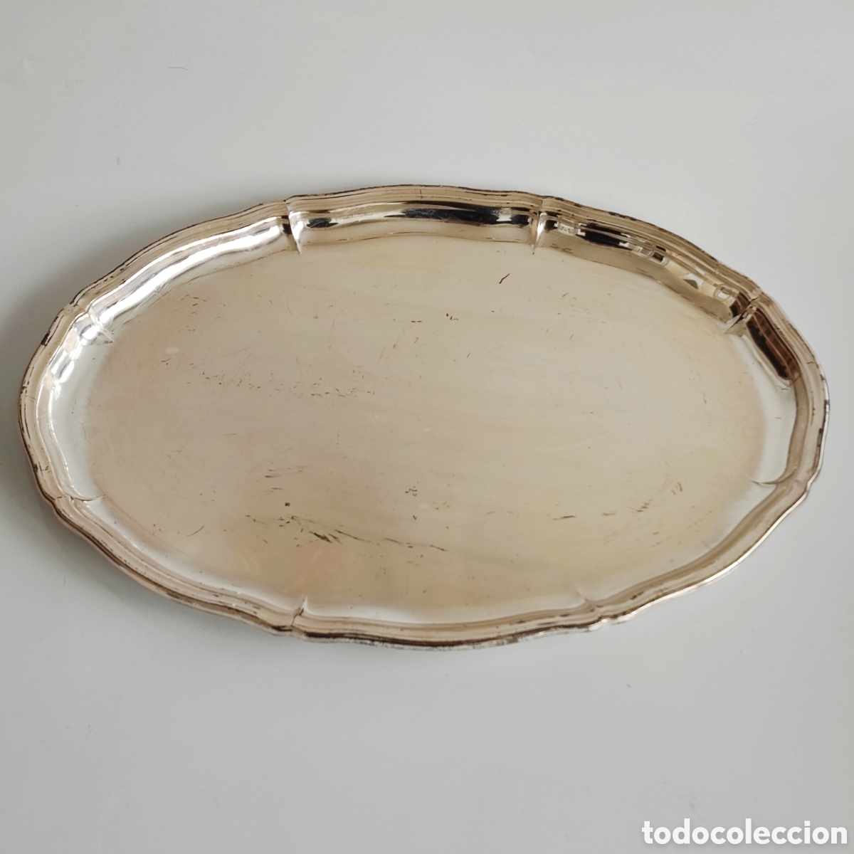 Antig&uuml;edades: Bandeja de metal plateado - Foto 7
