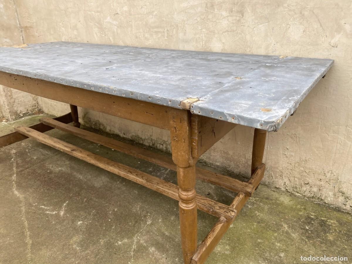 Antig&uuml;edades: Mesa Antigua con Zinc - Foto 2