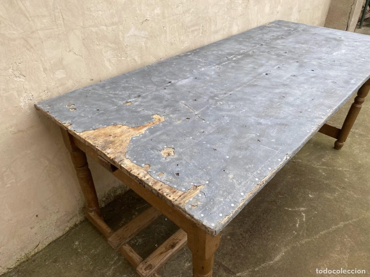 Antig&uuml;edades: Mesa Antigua con Zinc - Foto 4