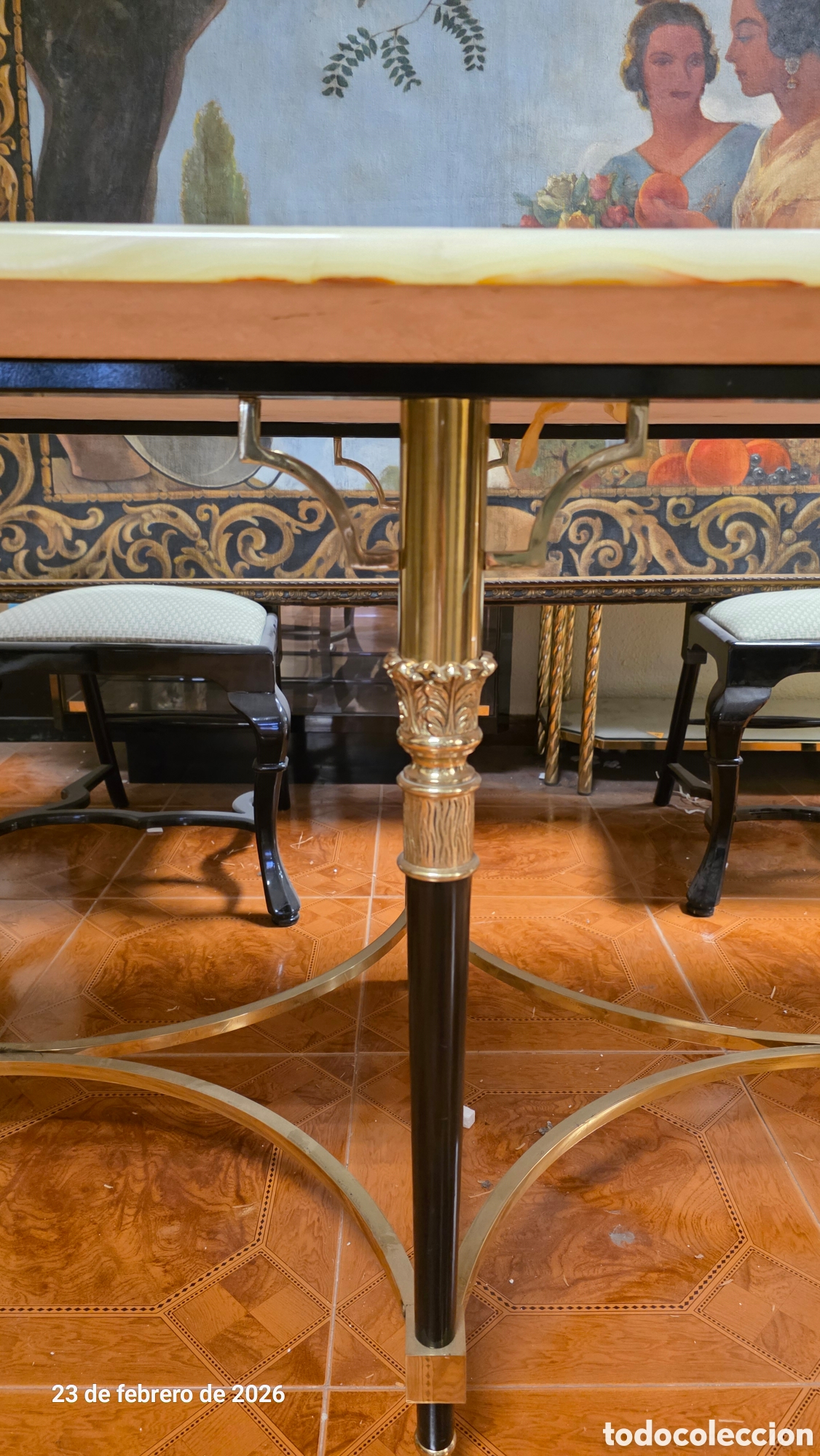 Antig&uuml;edades: Gran mesa comedor marmol onix verde - Foto 4