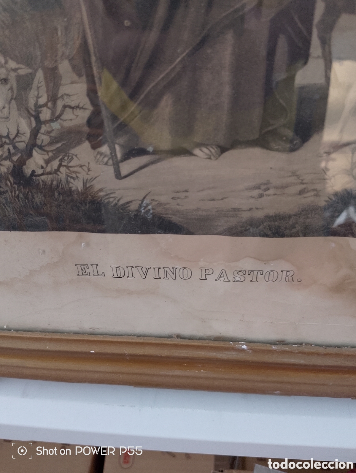 Antig&uuml;edades: Litograf&iacute;a el divino pastor - Foto 1
