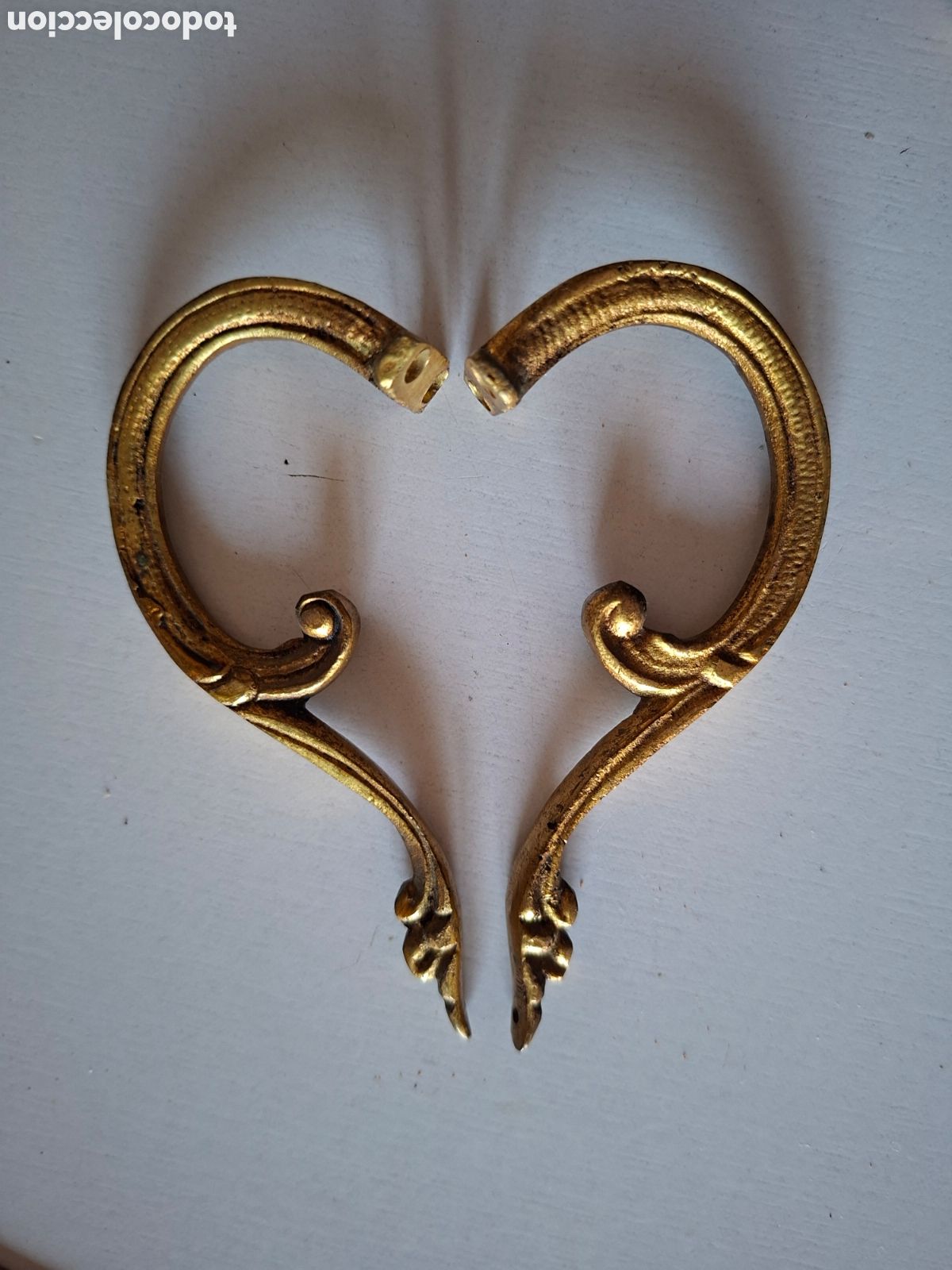 Antiques: 6 BRAZOS DE BRONCE PARA L&Aacute;MPARA - REPUESTOS ADORNOS EMBELLECEDORES