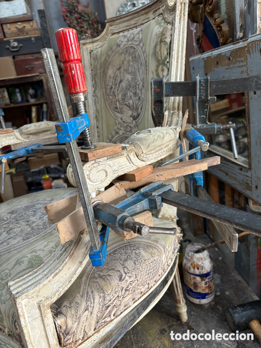 Antig&uuml;edades: Pareja de sillones Luis XVI - Foto 3