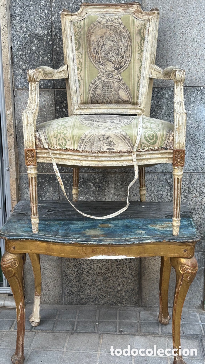 Antig&uuml;edades: Pareja de sillones Luis XVI - Foto 4