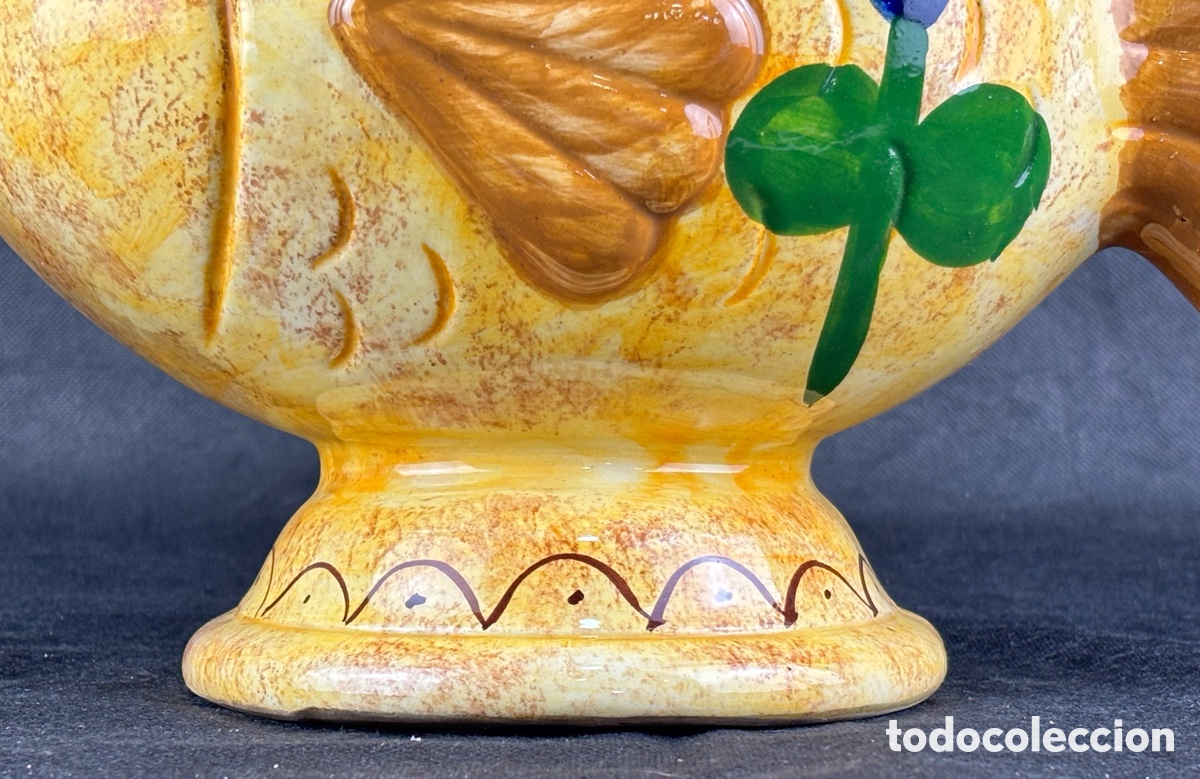 Antig&uuml;edades: BOTIJO DE CER&Aacute;MICA MANISES - FORMA DE PEZ - Foto 4