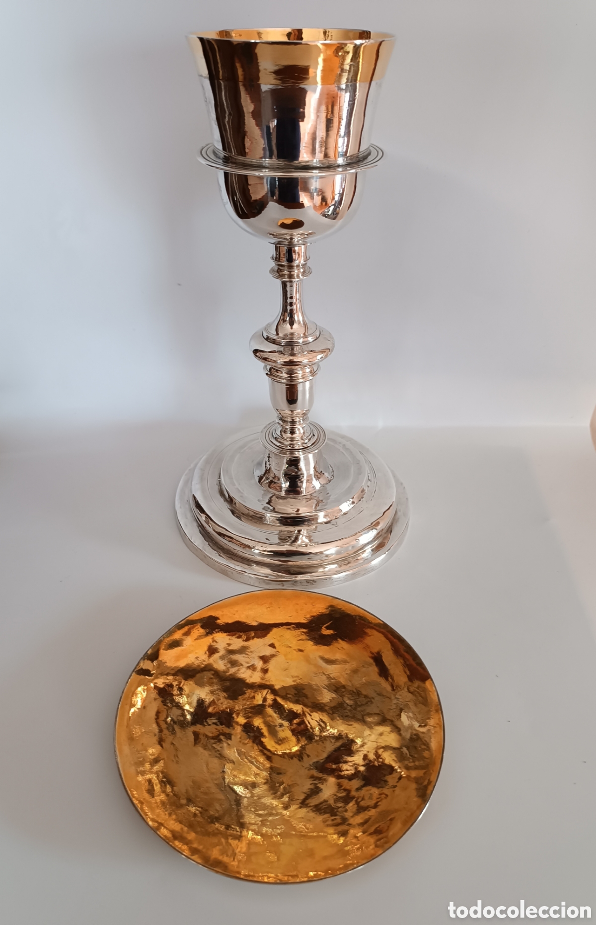 Antig&uuml;edades: C&aacute;liz y patena en plata espa&ntilde;ola - Foto 8