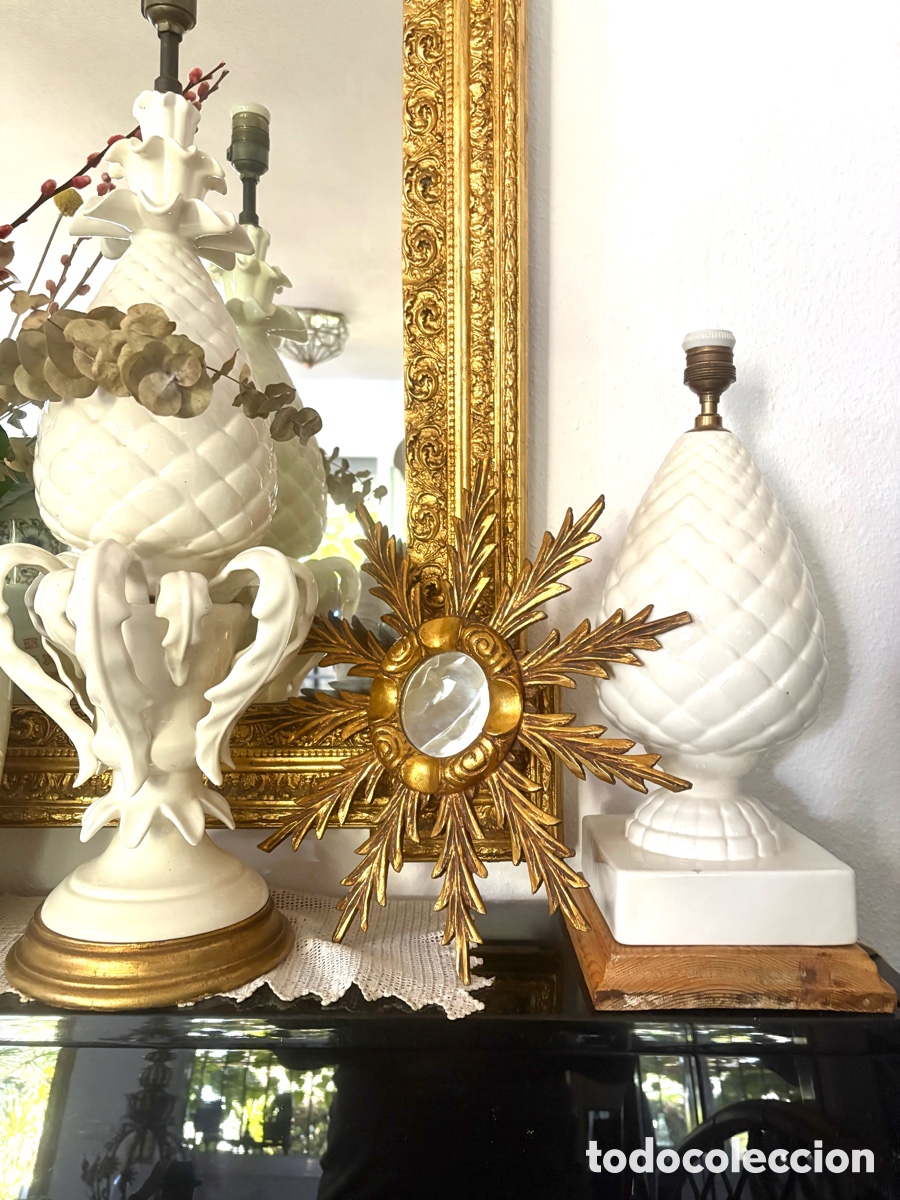 Antig&uuml;edades: ESPEJO SOL MADERA DORADA - Foto 4