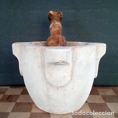Antig&uuml;edades: Mortero antiguo o almirez de m&aacute;rmol - Foto 2