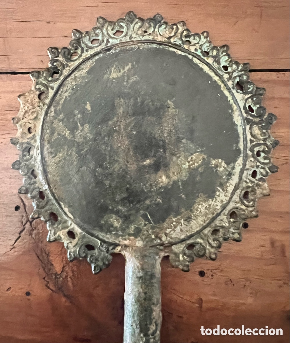 Antig&uuml;edades: Espejo de bronce pulido - Foto 3