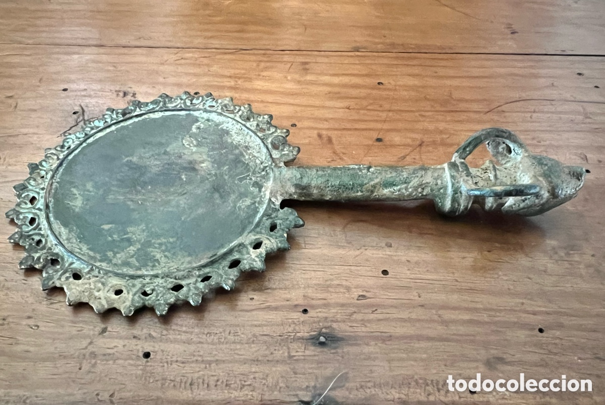 Antig&uuml;edades: Espejo de bronce pulido - Foto 11