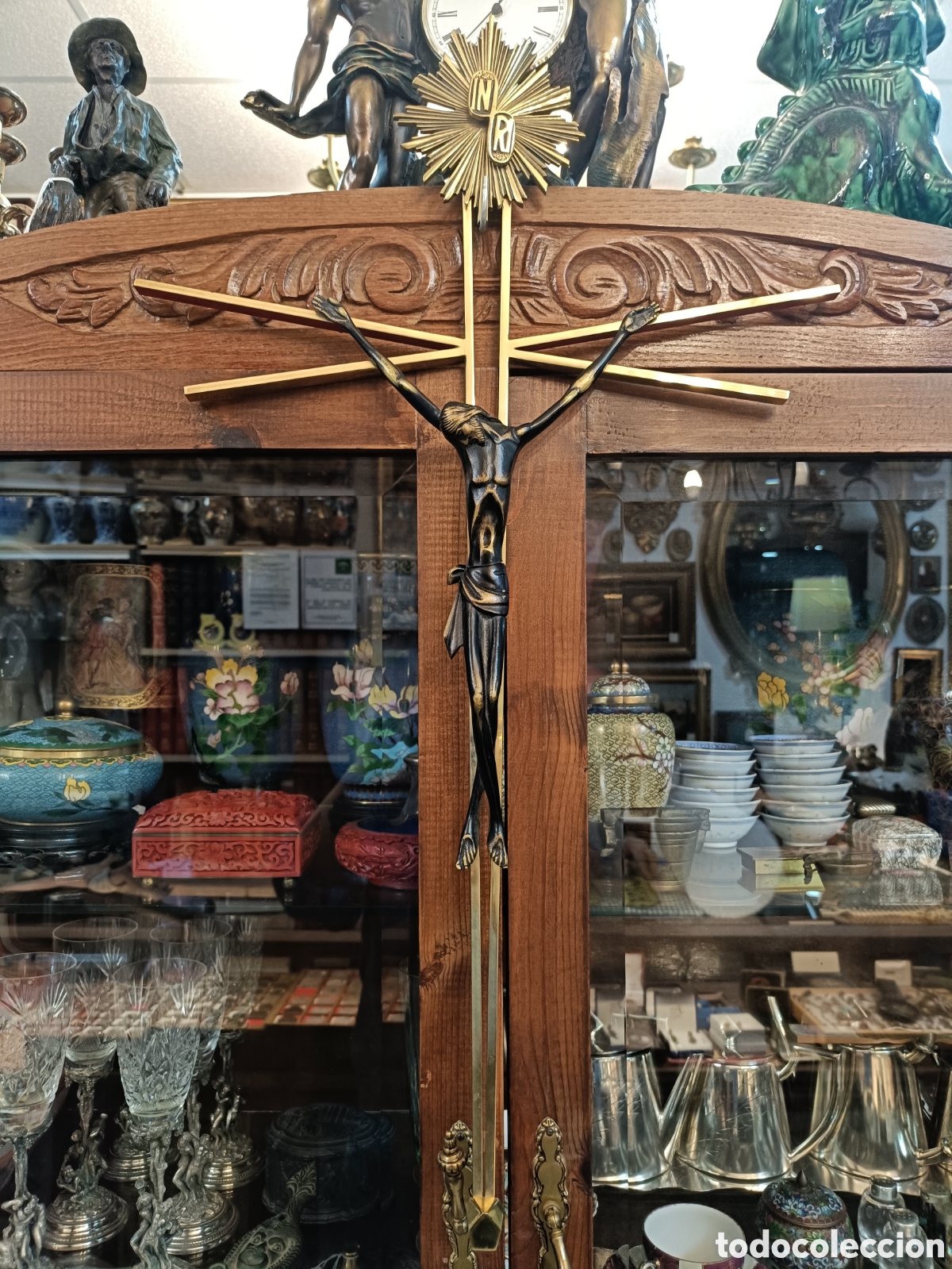 Antig&uuml;edades: ANTIGUO CRISTO CRUCIFICADO, BRONCE . 64CM ALTO. - Foto 3