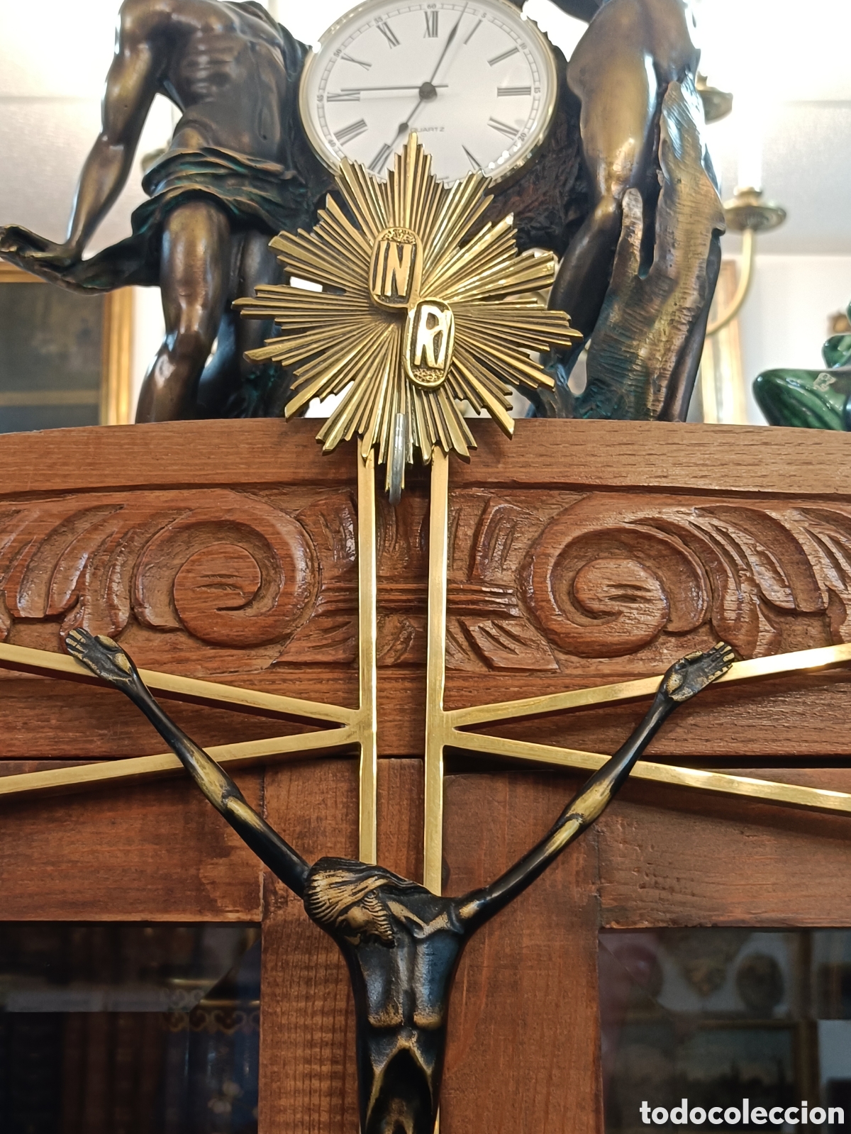 Antig&uuml;edades: ANTIGUO CRISTO CRUCIFICADO, BRONCE . 64CM ALTO. - Foto 5