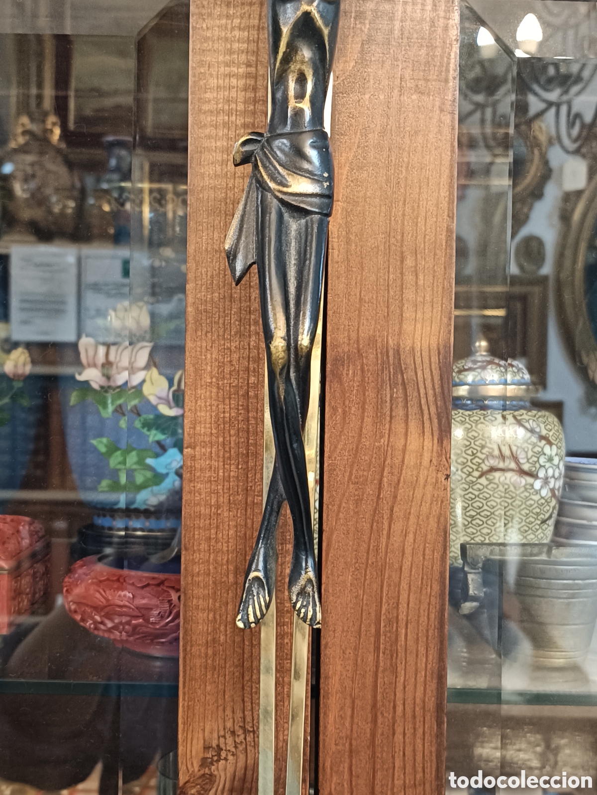 Antig&uuml;edades: ANTIGUO CRISTO CRUCIFICADO, BRONCE . 64CM ALTO. - Foto 7