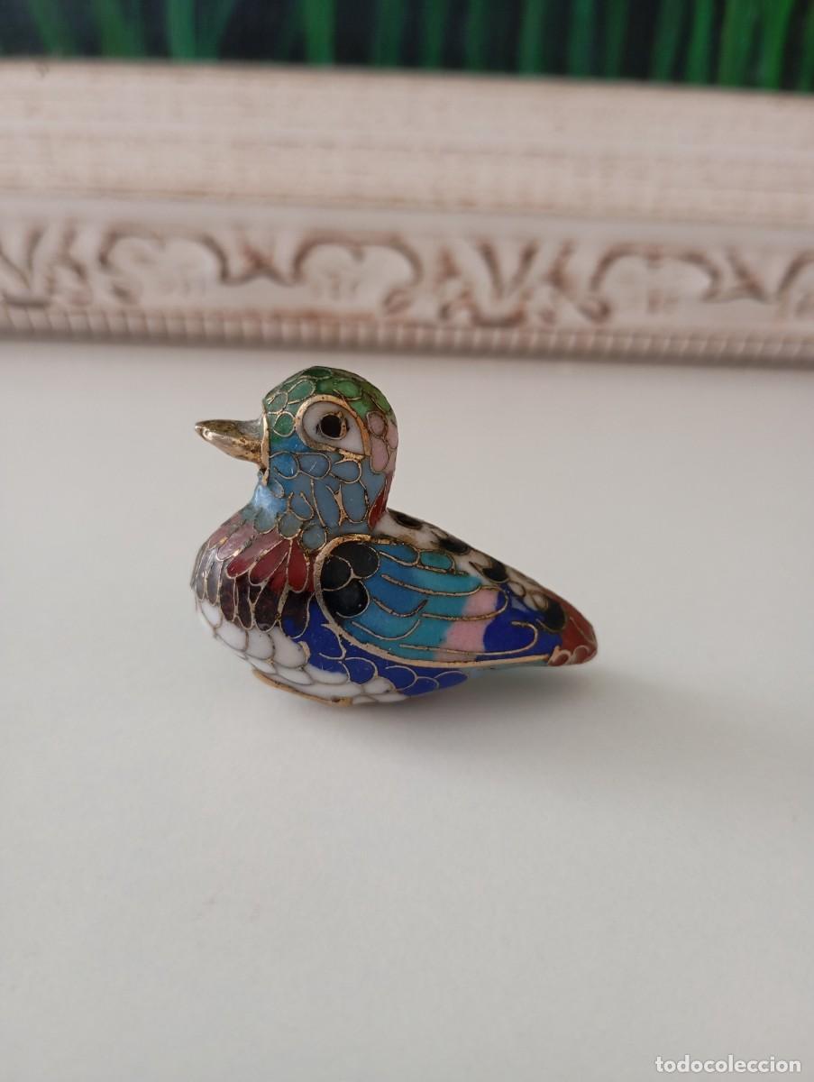 Antig&uuml;edades: P&aacute;jaro cloisonne esmaltado - Foto 1