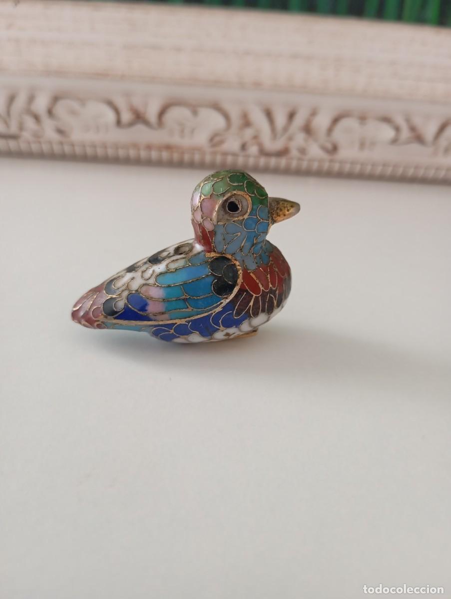 Antig&uuml;edades: P&aacute;jaro cloisonne esmaltado - Foto 2