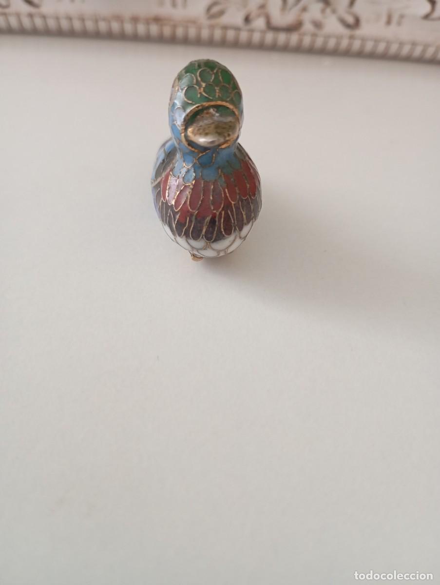 Antig&uuml;edades: P&aacute;jaro cloisonne esmaltado - Foto 3
