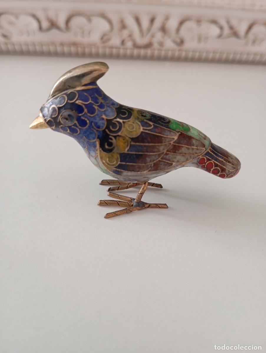 Antig&uuml;edades: P&aacute;jaro cloisonne esmaltado - Foto 1