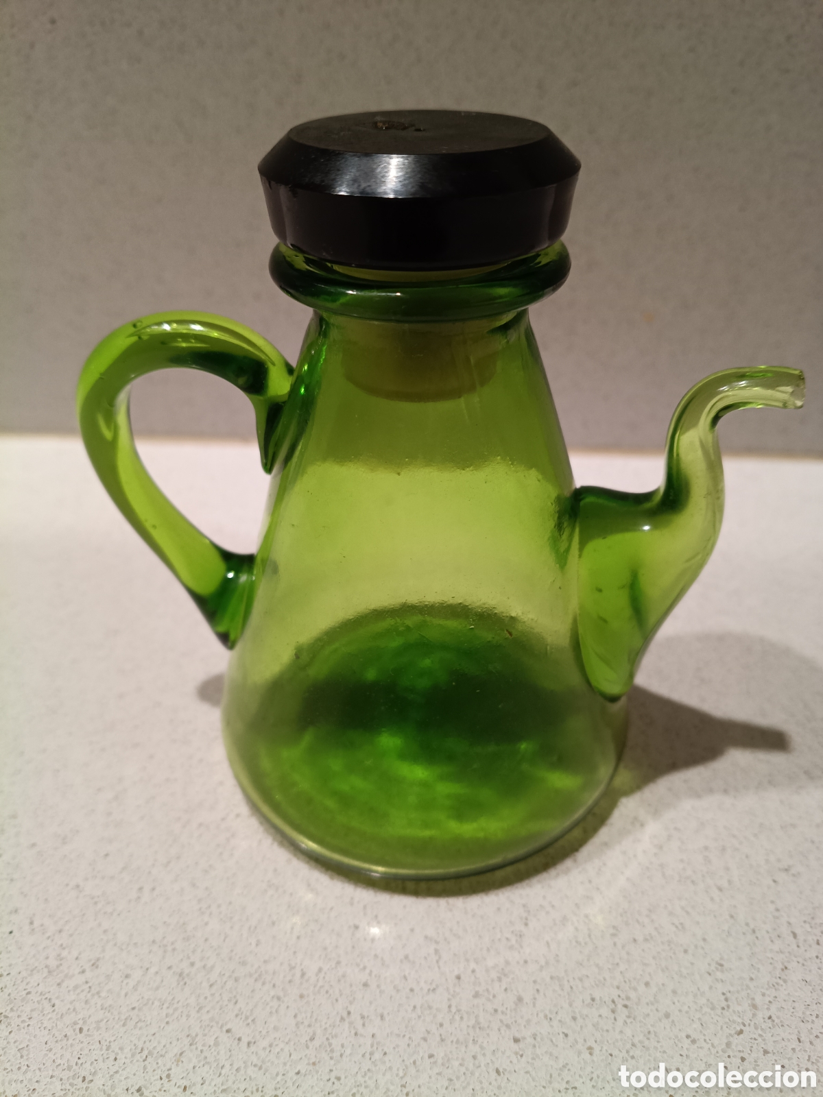 Antig&uuml;edades: *️⃣ACEITERA de CRISTAL SOPLADO - Foto 3