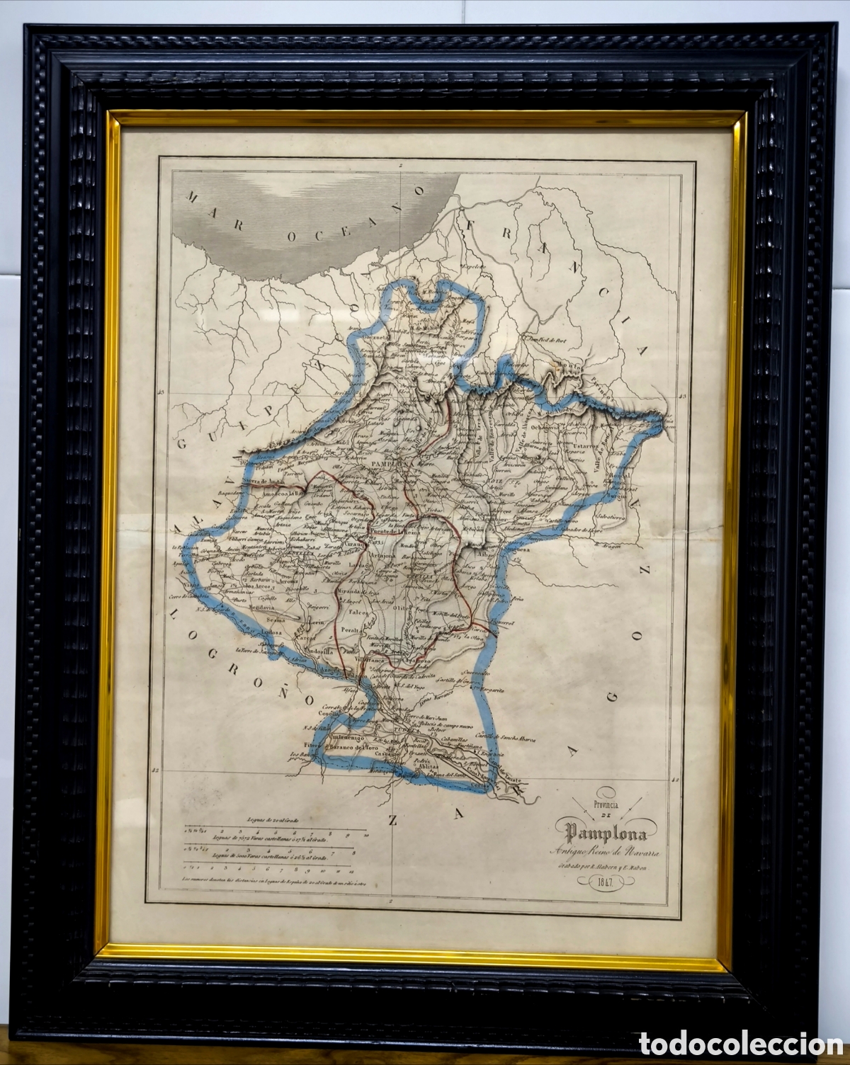 Antiquit&eacute;s: MAPA NAVARRA/PAMPLONA 1847