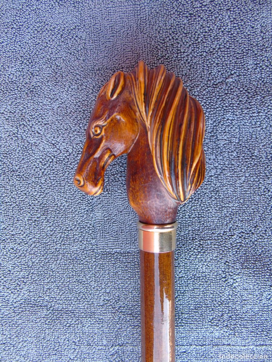 Antig&uuml;edades: BAST&Oacute;N CON MANGO, EMPU&Ntilde;ADURA CABEZA DE CABALLO. - Foto 4