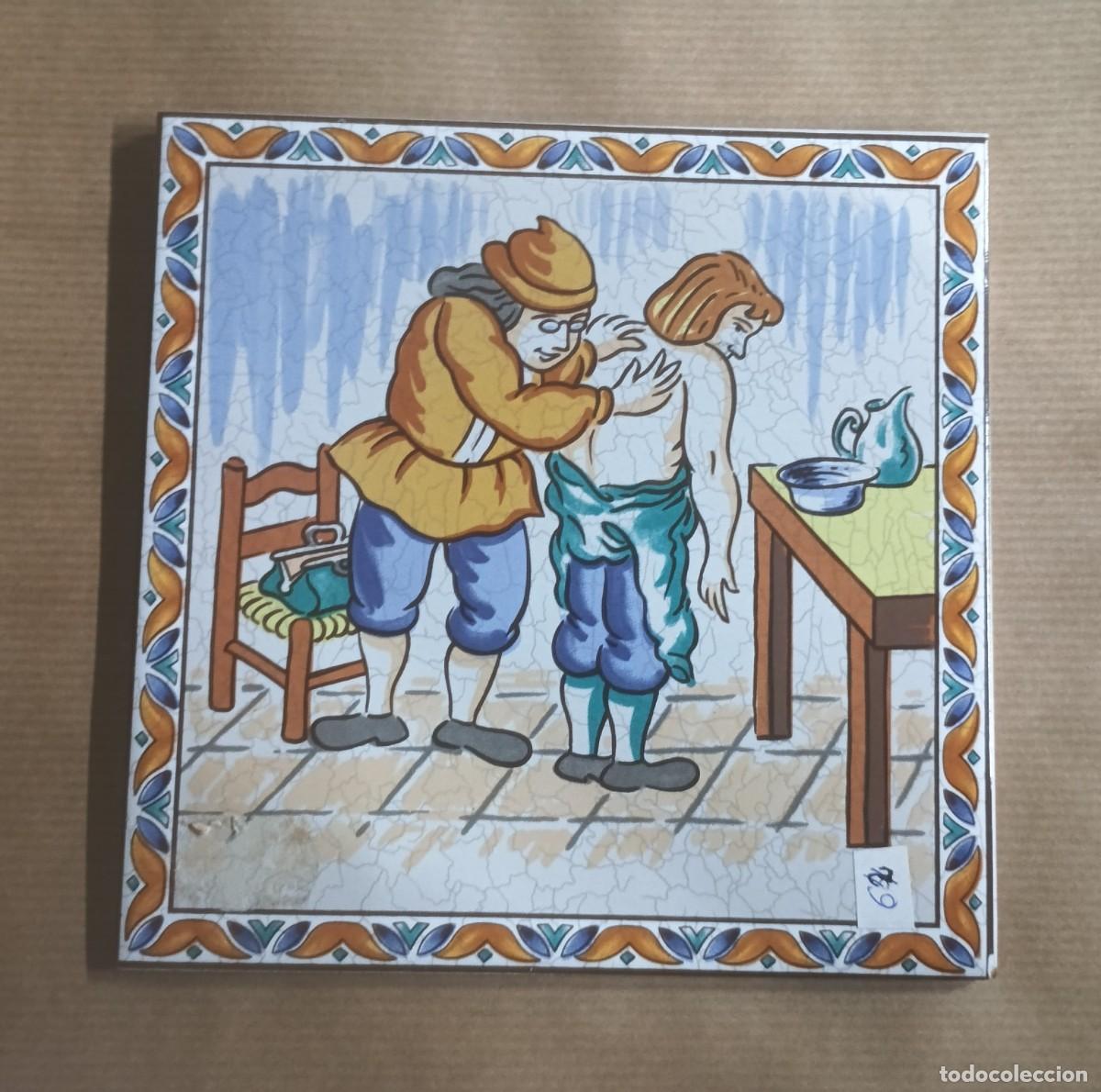 Antig&uuml;edades: Azulejo moderno con percherito - Foto 1