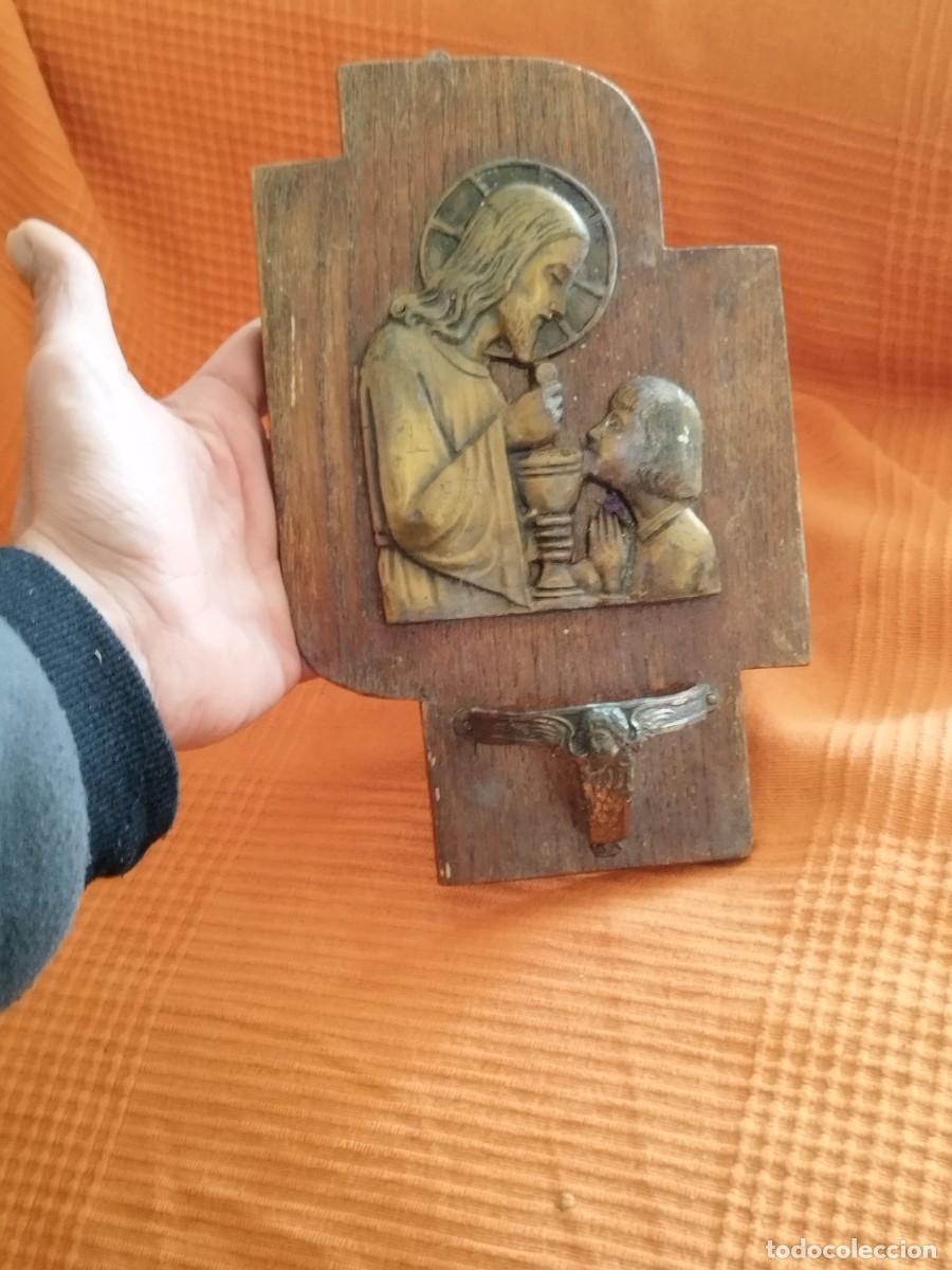 Antig&uuml;edades: Antigua benditera con falta. Religiosa - Foto 1