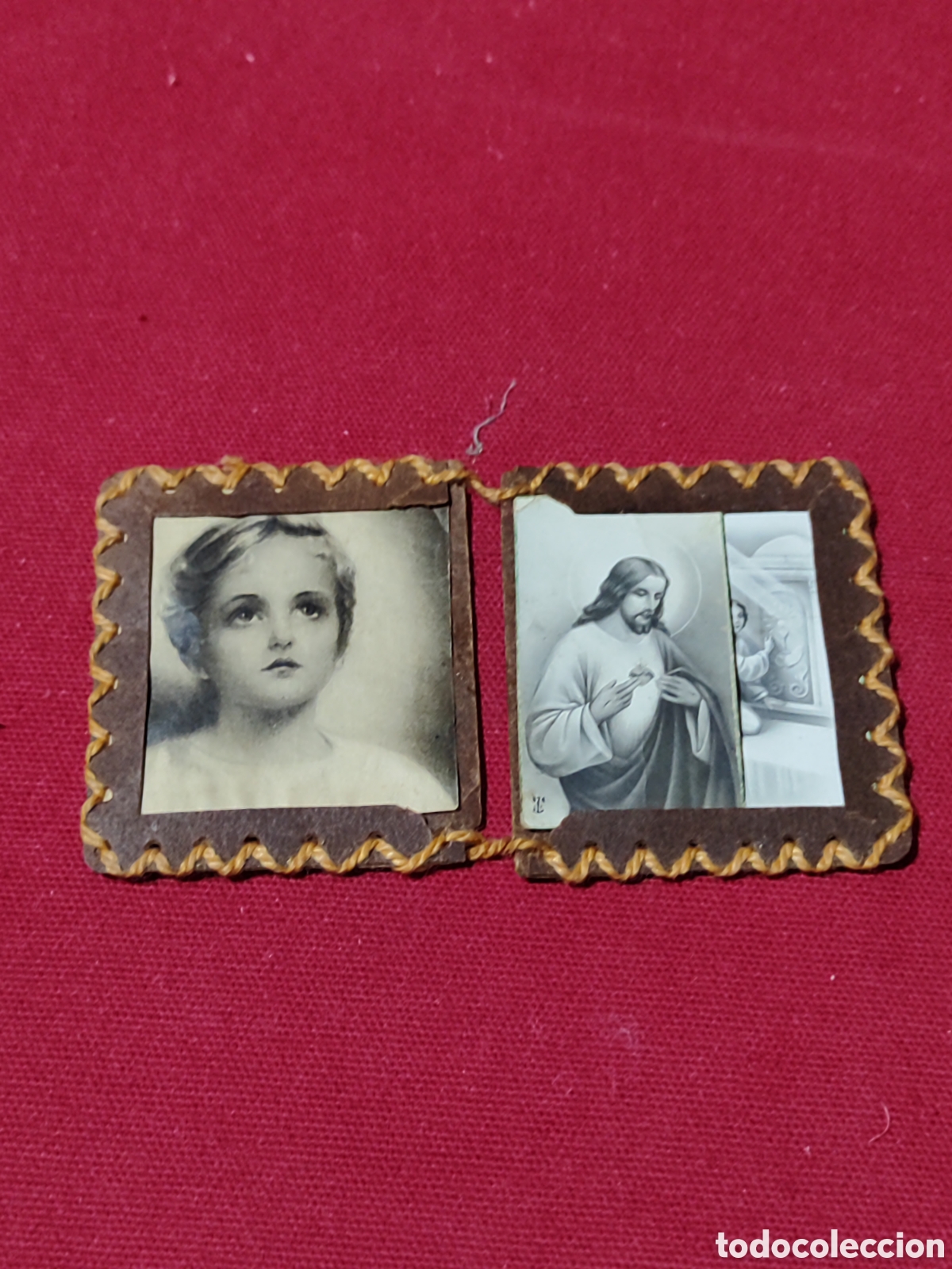 Antig&uuml;edades: Antiguo escapulario artesanal - Foto 2