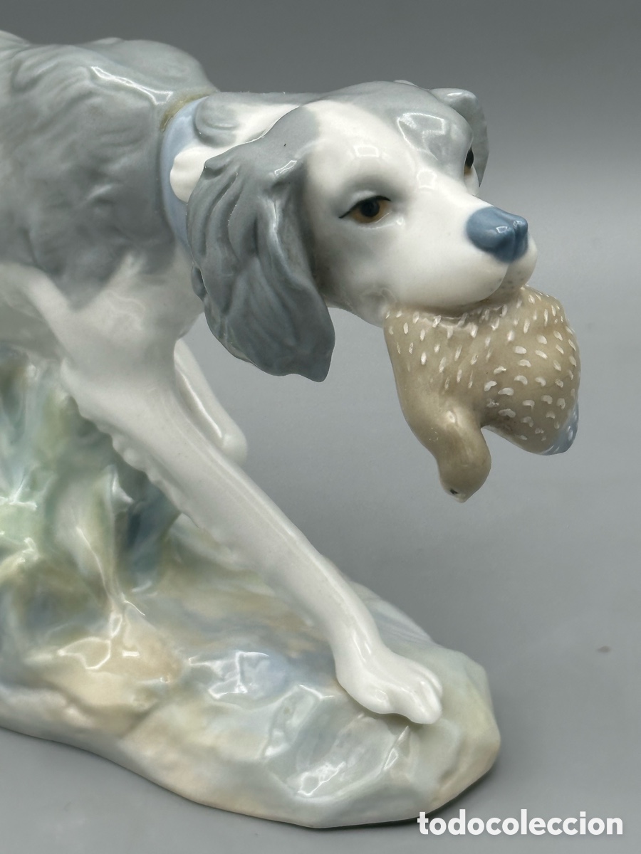 Antig&uuml;edades: REF: 01000308.13A &ldquo;PERRO DE CAZA CON CODORNIZ&rdquo; LLADR&Oacute; - Foto 3