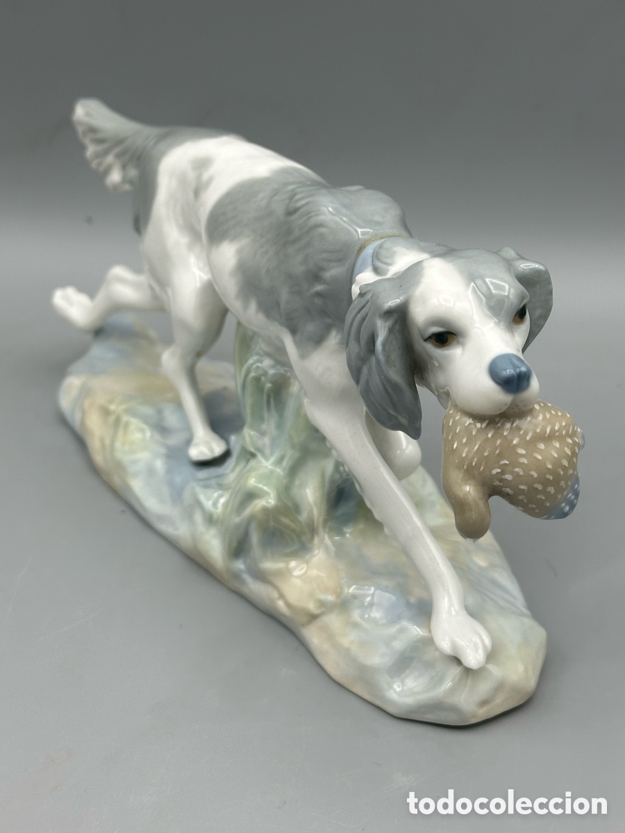 Antig&uuml;edades: REF: 01000308.13A &ldquo;PERRO DE CAZA CON CODORNIZ&rdquo; LLADR&Oacute; - Foto 4