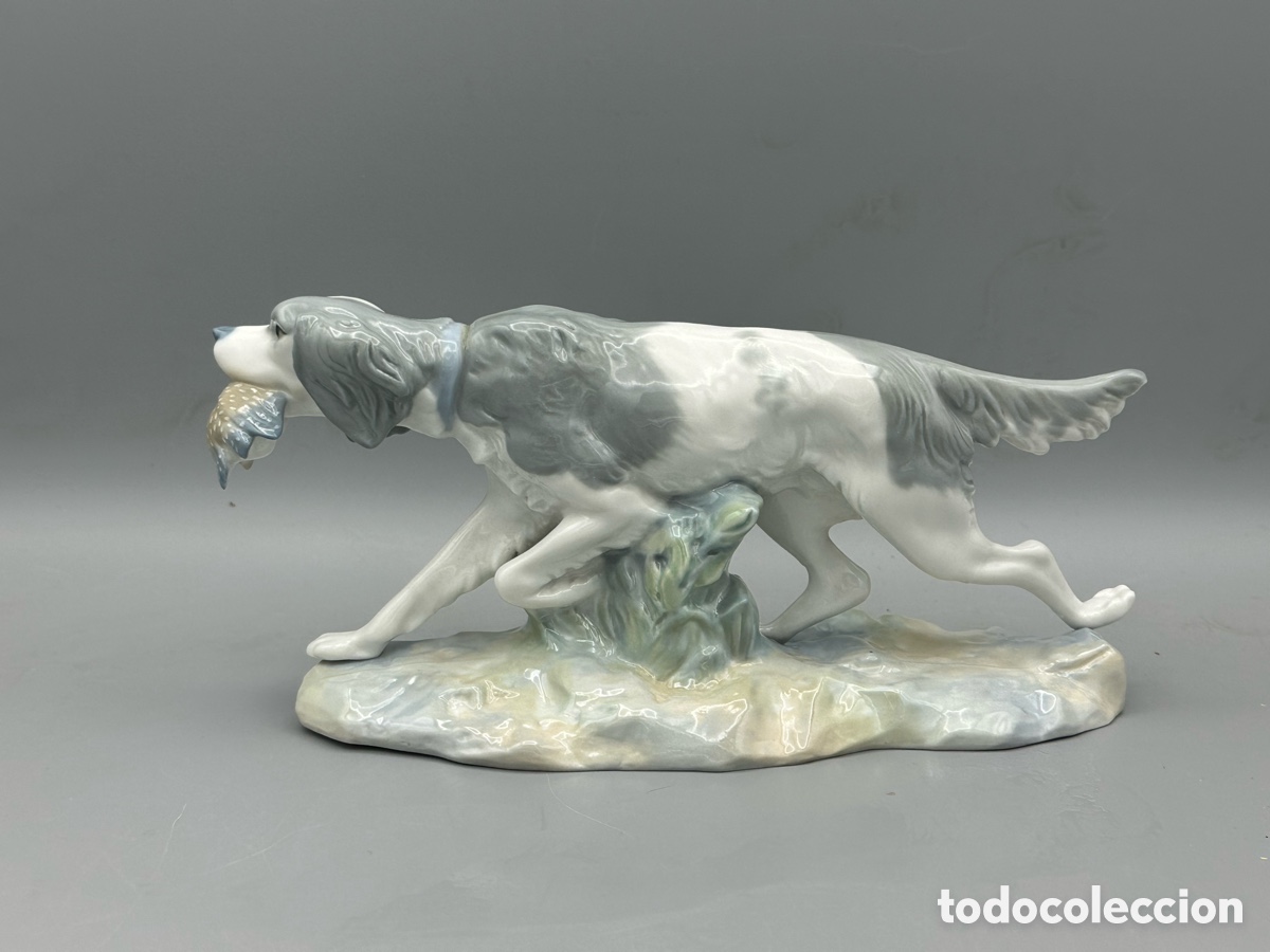 Antig&uuml;edades: REF: 01000308.13A &ldquo;PERRO DE CAZA CON CODORNIZ&rdquo; LLADR&Oacute; - Foto 1