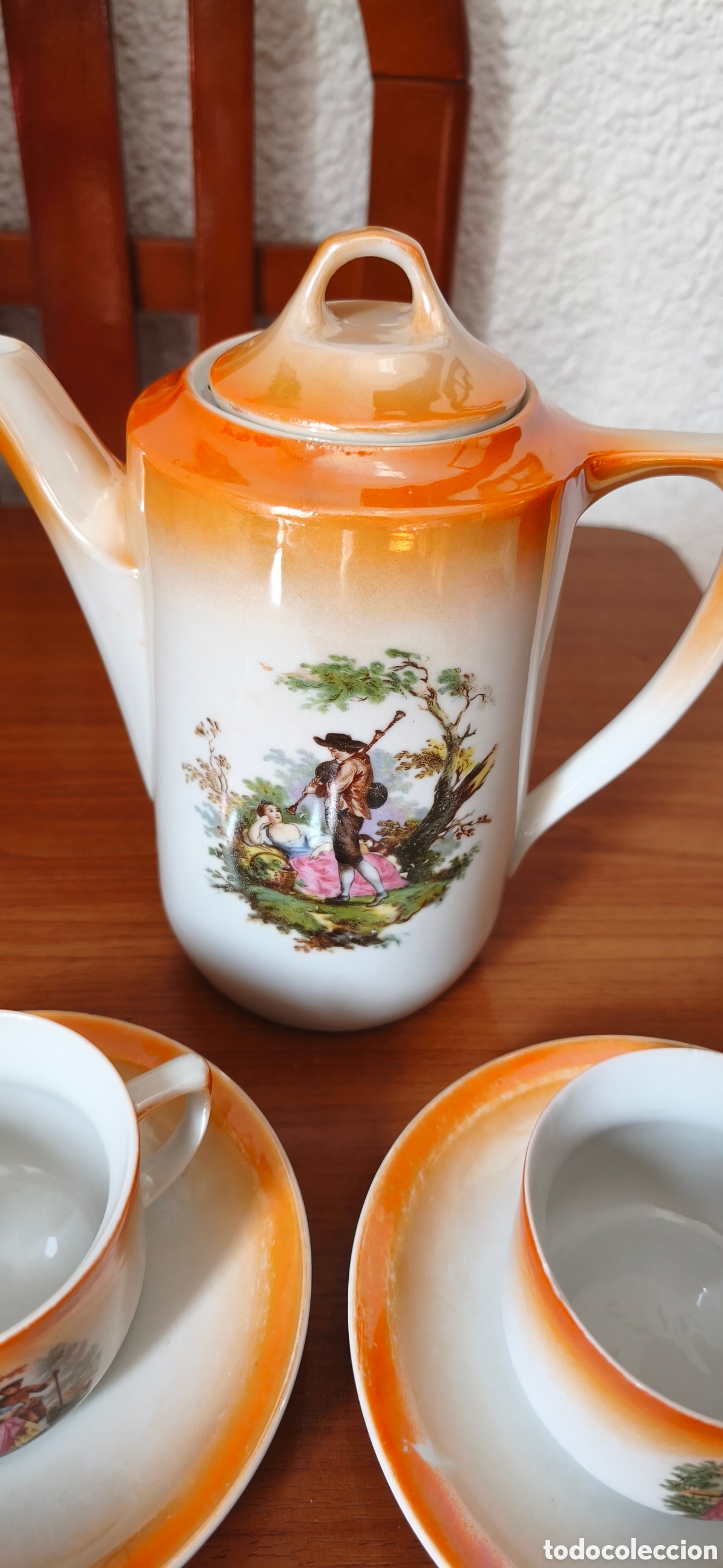 Antig&uuml;edades: Juego de caf&eacute; antiguo, para dos - Foto 8