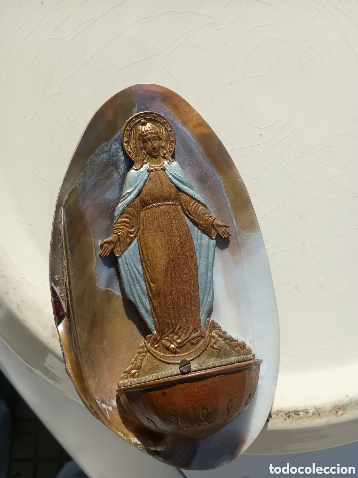 Antig&uuml;edades: Benditera en concha virgen - Foto 1