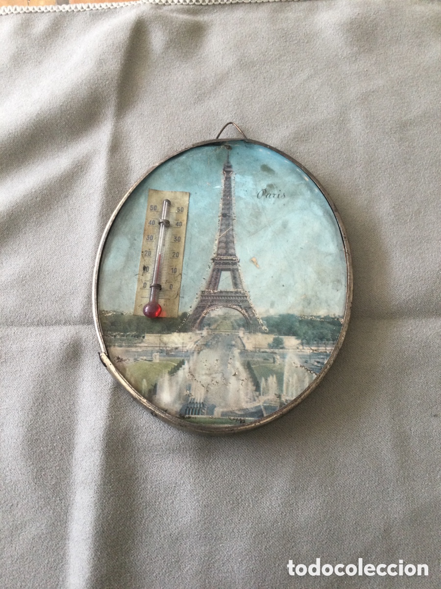 Antig&uuml;edades: Term&oacute;metro recuerdo de Par&iacute;s - Foto 2