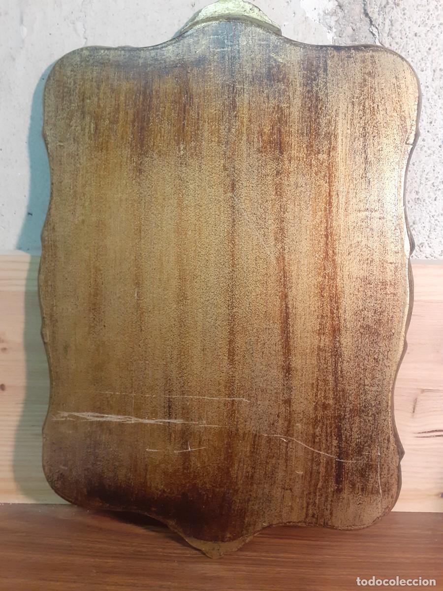 Antig&uuml;edades: Bandeja de madera policromada - Foto 5