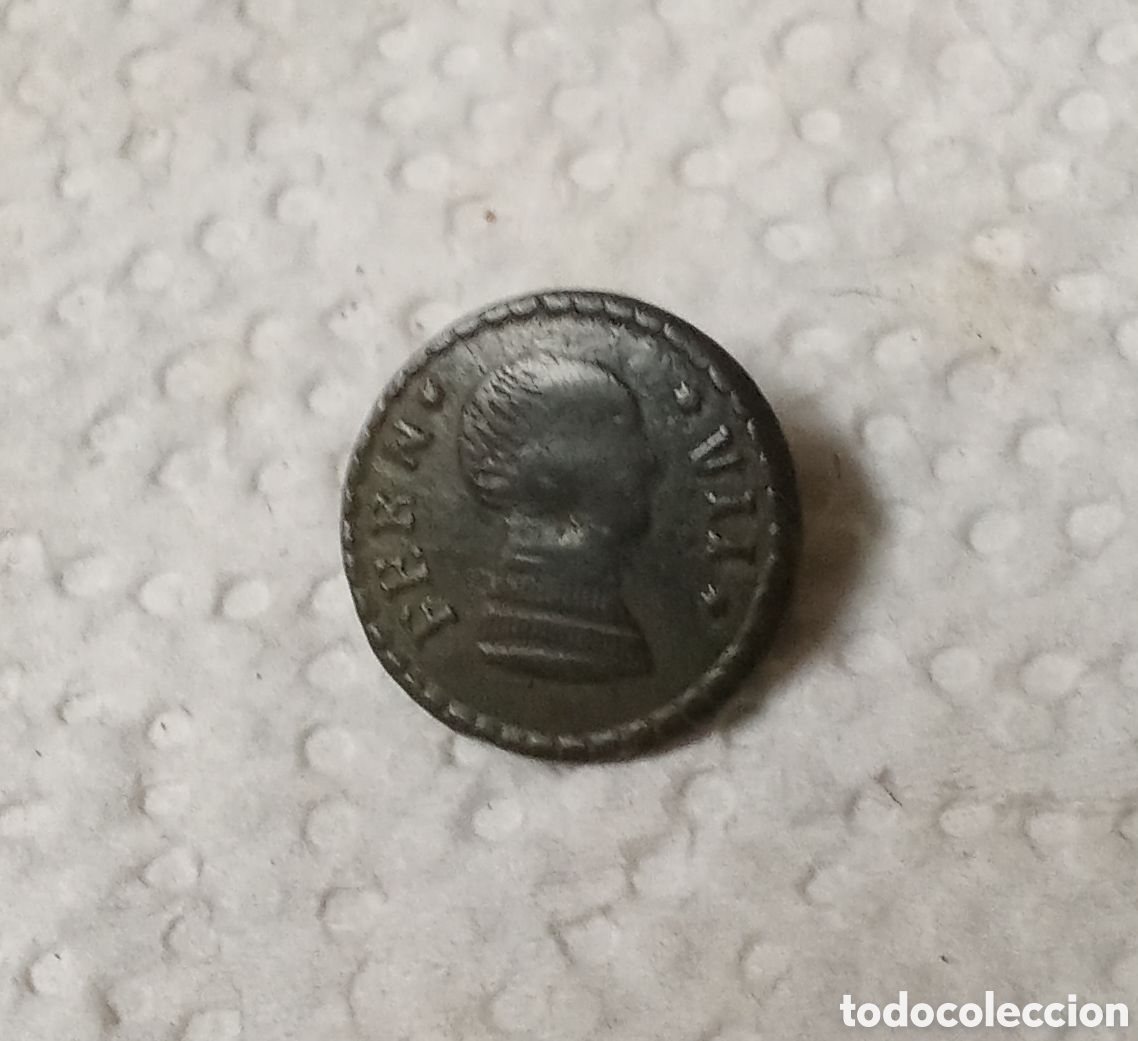 Antig&uuml;edades: BOT&Oacute;N DE FERNANDO VII MILITAR - Foto 1