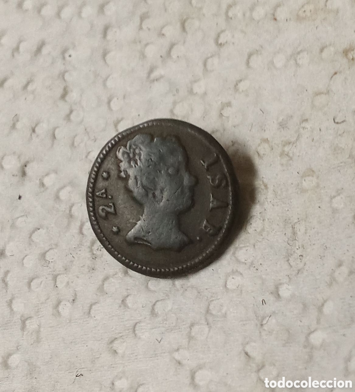 Antig&uuml;edades: BOT&Oacute;N DE ISABEL II MILITAR - Foto 1