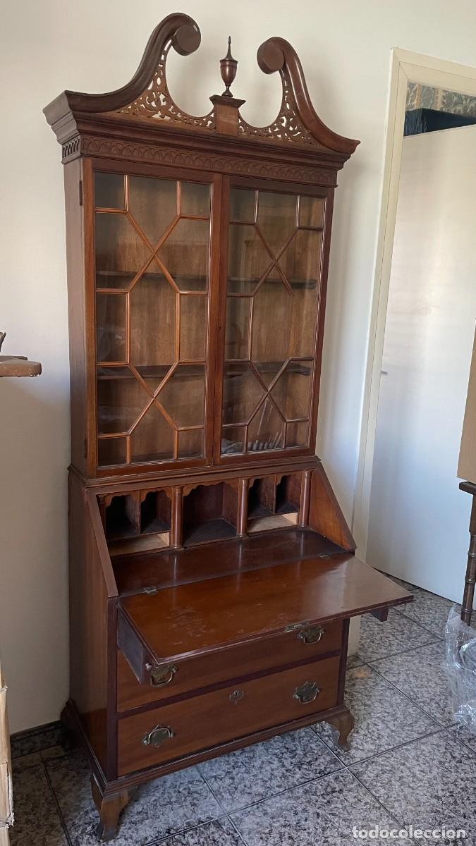 Antig&uuml;edades: Escritorio Vintage con Vitrina - Foto 4