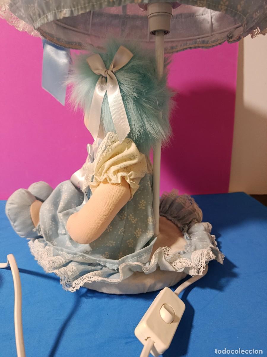 Antig&uuml;edades: LAMPARA CON MU&Ntilde;ECA A&Ntilde;OS 80. - Foto 7